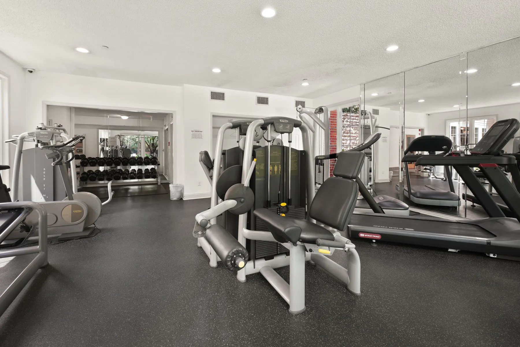Bright indoor gym offering an alternative to training outside in summer heat.
